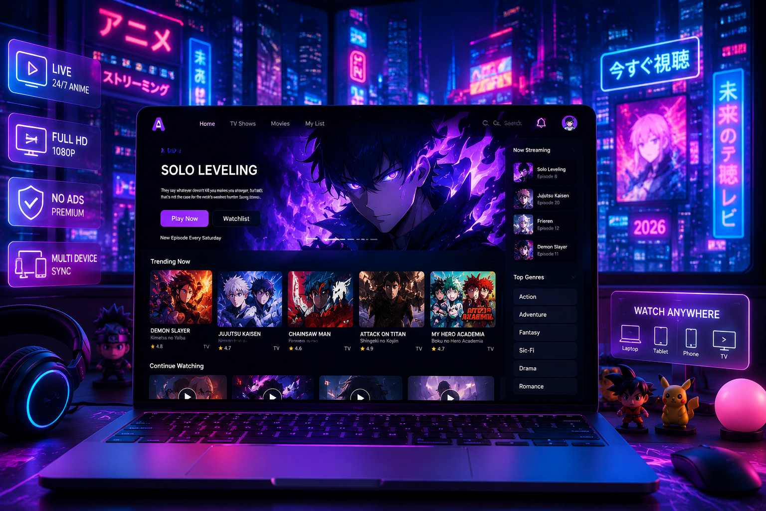 best anime streaming sites